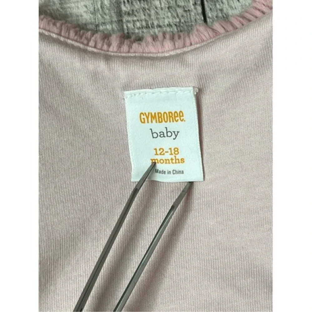 Gymboree Pink Faux Fur Girl Infant Button Vest 12-18 months Fuzzy‎ Furry Pastel